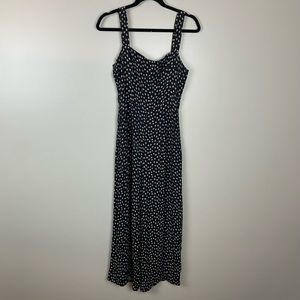 Reformation black and white floral flower daisy jumpsuit size medium